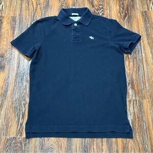 Abercrombie & Fitch Muscle Men’s M Navy Blue Short-Sleeve Polo Logo Vintage